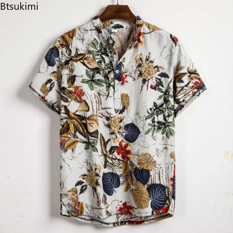 Vintage Hawaiian Floral Shirt - حار بيع الرجال هاواي الأزهار طباعة