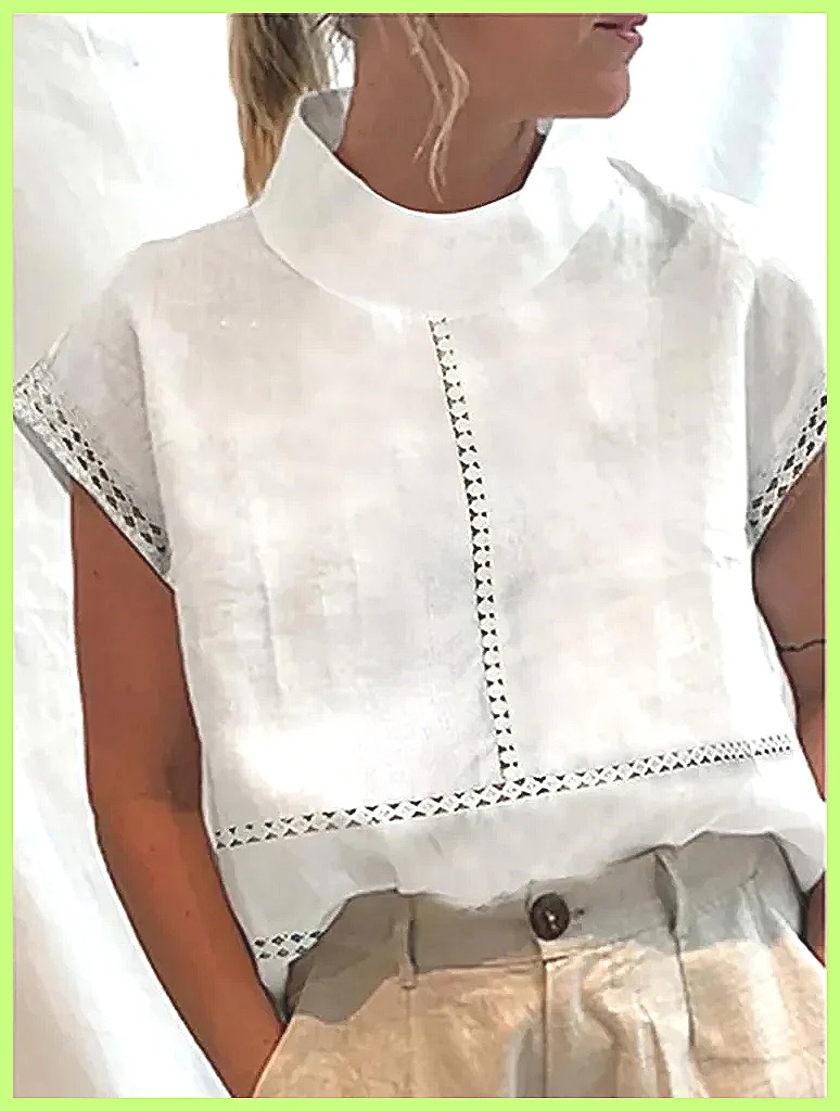 قميص نسائي من القطن والكتان، ب - مراجعة Shirts وسعره